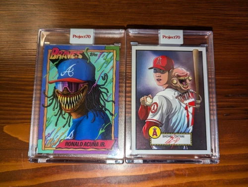 Topps Project70 Ronald Acuna Jr 34 and Shohei Ohtani by Alex Pardee