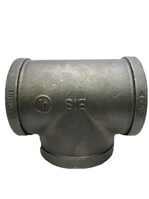 #ad EVERFLOW BMTE0400 High Pressure Black Malleable Tee Fitting with Female 4quot; $34.99