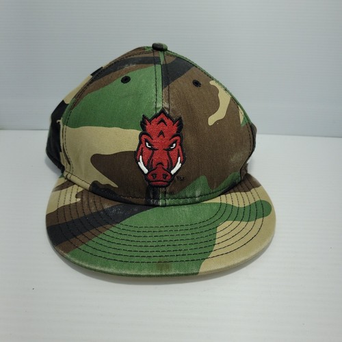 Nike Camouflage Arkansas Razorbacks Snapback Hat Cap Used