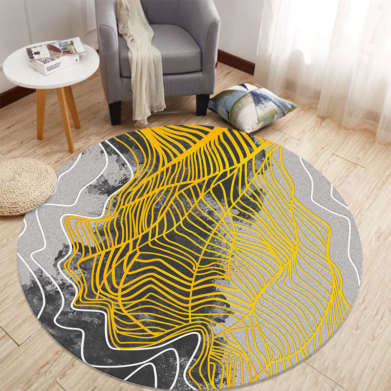 Round Modern Luxury Nonslip Livingroom Kitchen Bathroom Floor Mat Rug
