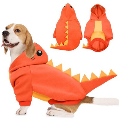 Lelepet Dinosaur Costume - Large Dog Halloween Costume, Warm Fleece Hoodie for L