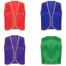Mens Waistcoat Stage Show Vest Fancy Dress Up Tops Festival Costume Carnival