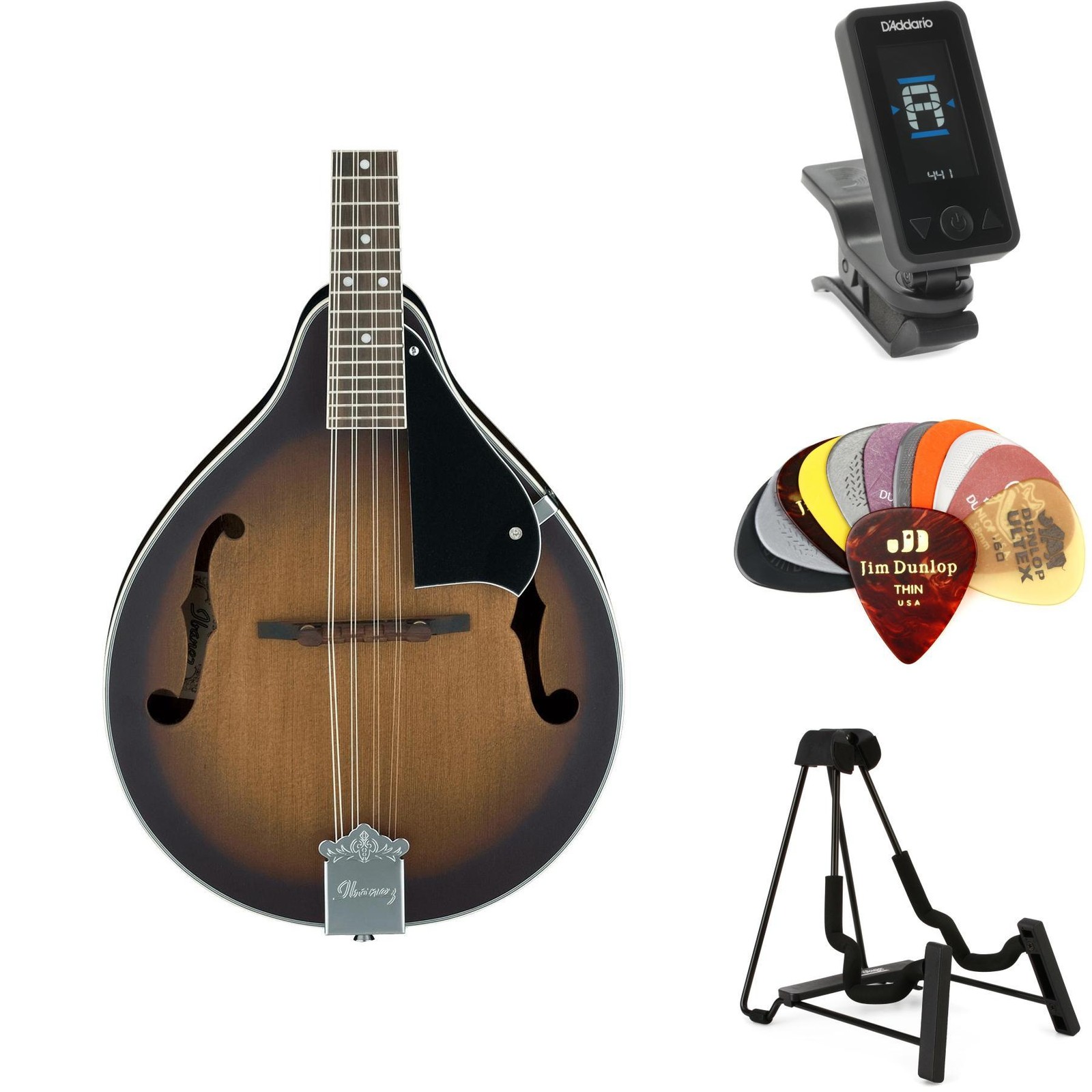 Ibanez M510 Mandolin Essentials Bundle - Винтажный глянцевый оттенок Sunburst 39290₽