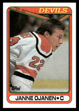 1990 Topps Janne Ojanen #30 New Jersey Devils NHL Hockey Rookie
