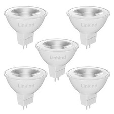 Linkind GU5.3 MR16 LED Bulbs, 12V AC/DC 5W 5 Count (Pack of 1), Daylight