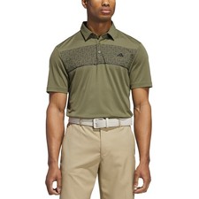 adidas Men's Regular Fit 3-Button Placket Golf Polo, GREEN, Size S