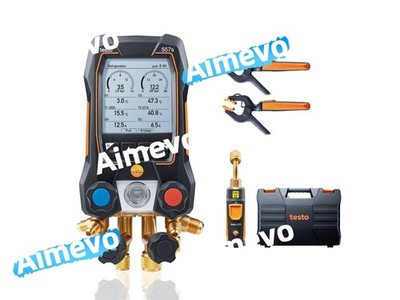Testo 557s Smart Digital Manifold Kit With Wireless Vacuum Clamp Probe