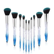 10 pcs Premium Synthetic Foundation Blending Makeup Eyeshadow Brush Set