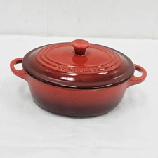 Le Creuset Red Mini Cocotte 10.29 Unused Rare Scarce HTF