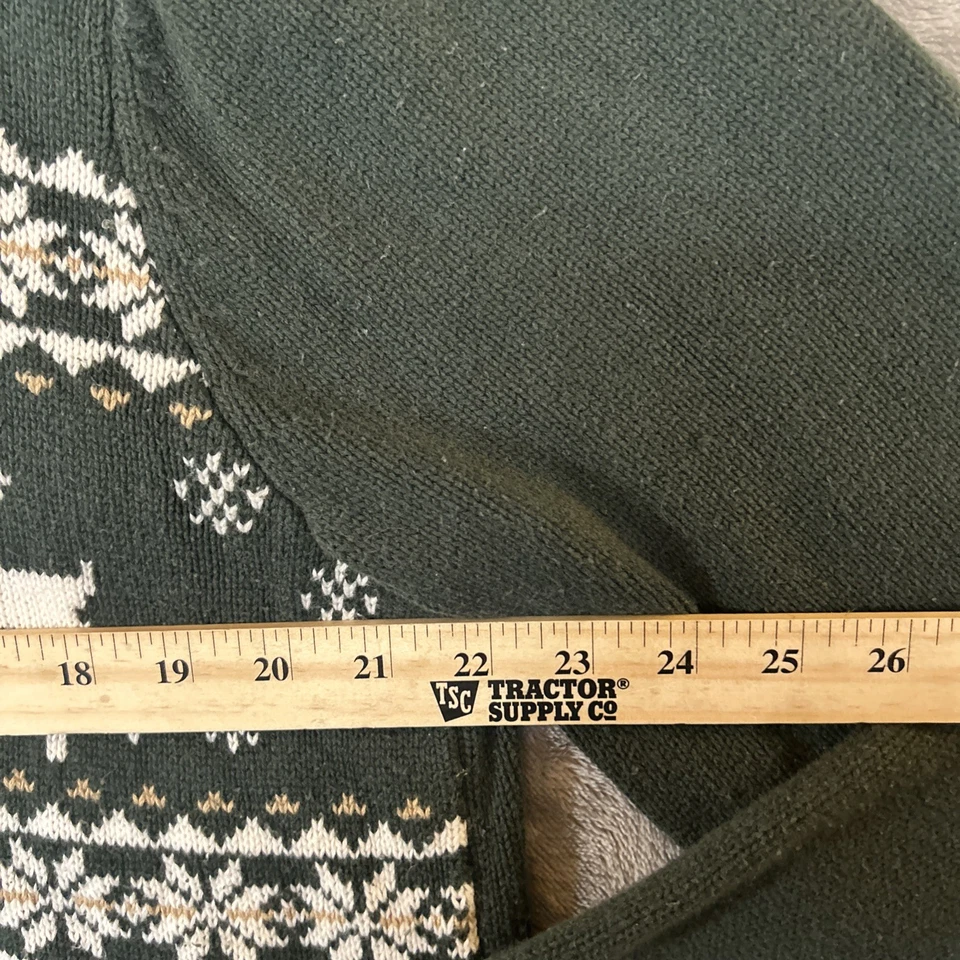 Suéter Jersey DOCKERS Vintage Navidad Tejido Reno Verde Nórdico Talla Grande Foto 4 de 4