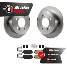 Rear Brake Rotor Ceramic Pad Kit For 2008-2010 Hyundai Sonata 2.4L From 01/22/08
