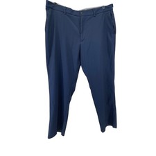 Walter Hagen Mens Navy Blue Golf Pants Flat Front Gripper Waist 40x30