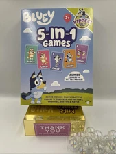 Bluey 5 in 1 Kids 53 Jumbo Card Game Set Toy Kids Age 3+ Blue Dog Moose Toys NEW
