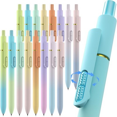 16 PCS Gel Pens 0.7mm Fine Point Smooth QuickDry Journaling GradientBlack