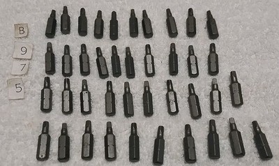 40pc #2 ×1'' HEX SQUARE DRIVE DRIVER BIT SET ''OPEN STOCK '' NEW