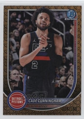 2025-26 Bowman Chrome Steel Metal Refractor 6/100 Cade Cunningham #BCV-74 0q4s