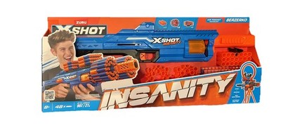 Zuru X-SHOT Insanity Berzerko Style Blaster & Includes 48 Soft Darts In Box