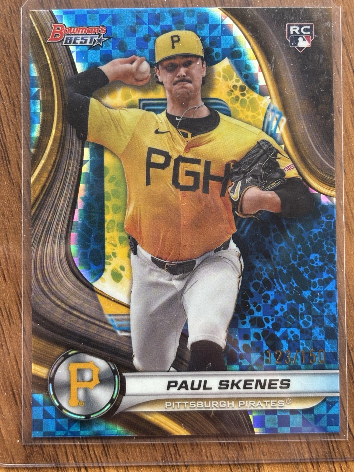 Paul Skenes 2024 Bowman’s Best Blue X-Fractor /150 Rookie