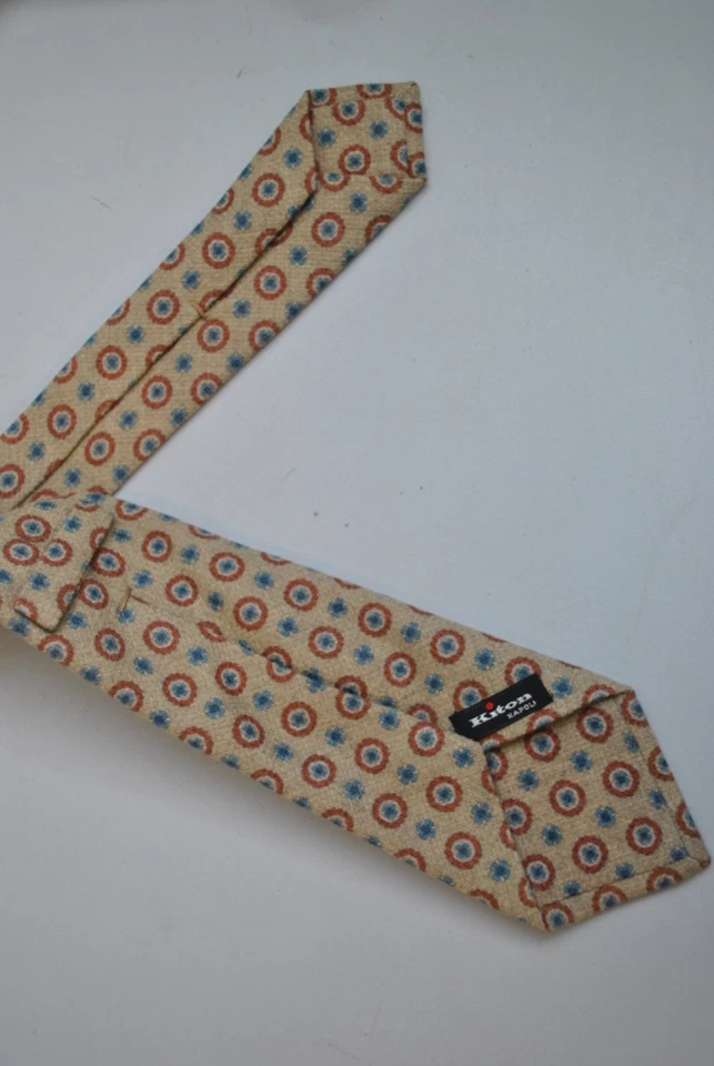 KITON SARTORIA NAPOLI CRAVATTA FATTA A MANO IMBUSTATA 280,00 LANA+SETA - Imagen 2 de 4