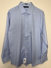 Tommy Hilfiger Men's Slim Fit Dress Shirt 16.5 32/33 Blue Mist Solid NWT