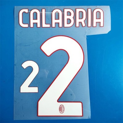 Calabria 2022-23 AC Milan Player Size Nameset Name Number ID Print