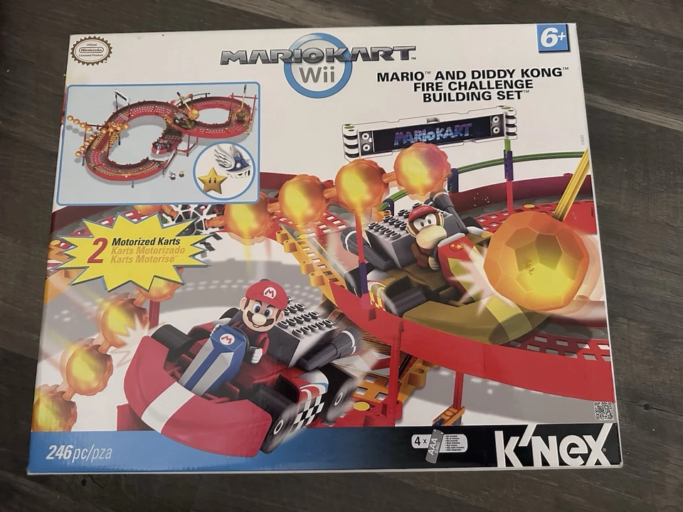Mario Kart Wii Mario and Diddy Kong Fire Challenge Building Set KNEX - Image 3 of 4
