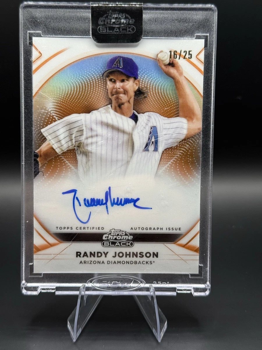 Topps Randy Johnson Baseball Autographed Sports Trading Cards