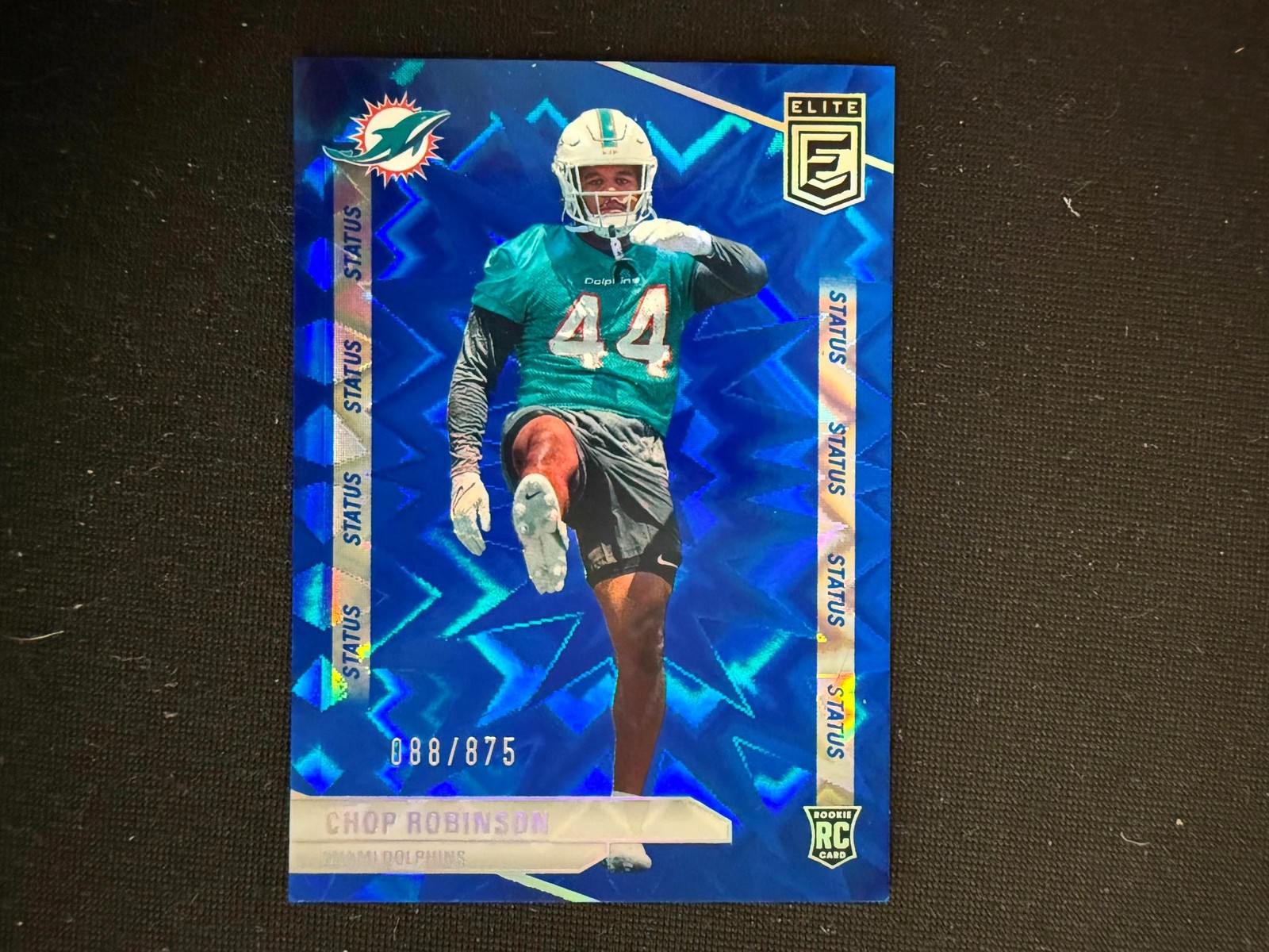 Chop Robinson 2024 Donruss Elite Rookie RC Blue Status /875 Miami Dolphins D12