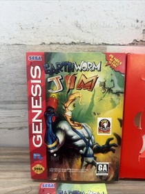 Earthworm Jim Sega Genesis Complete In Box Rare Game W/Manual CIB