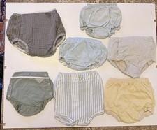 Vintage 1960s Patterned Assorted Diaper Covers Set Of 7