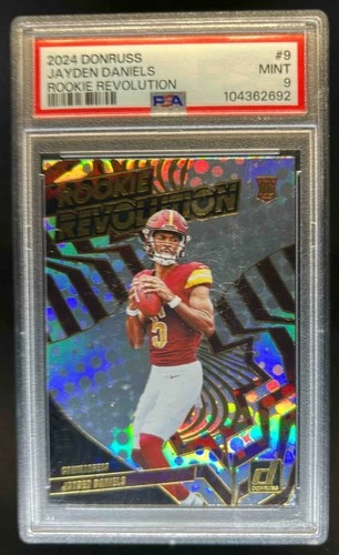 2024 Donruss Jayden Daniels Rookie Revolution RC #9 Commanders PSA 9