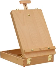 Tabletop Art Easel for Painting, Premium Wooden Sketchbox, Portable Desktop Pain