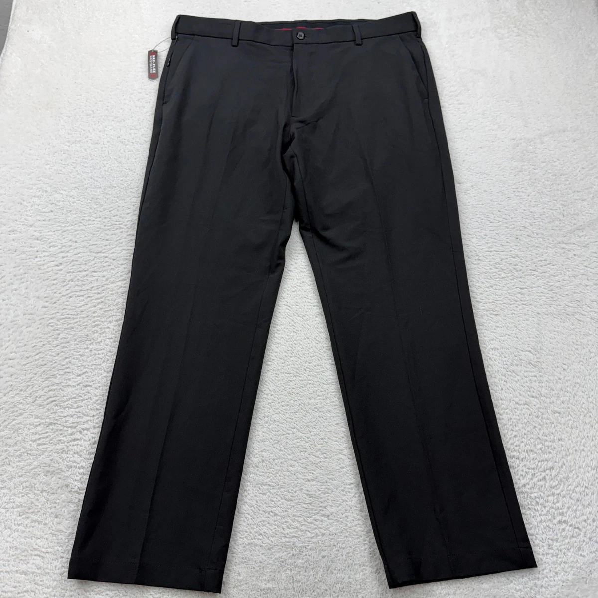 slim fit dress slacks Stain Shield Flat Front Stretch Dress Pant main image 0