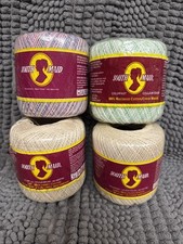 South Maid - 100 Mercerized Cotton - Crochet Thread - Lt 4 - Ecru/Pastel/Green