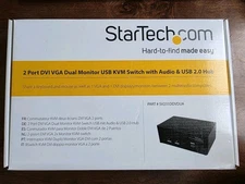 StarTech 2 Port DVI VGA Dual Monitor KVM Switch USB with Audio & USB 2.0 Hub