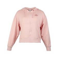 PUMA Script Full Zip Hoodie Womens Pink Casual Outerwear 69152907