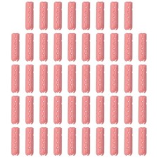 48Pcs 23mm Open Mouth Shoelace Tips Caps, Bright Pink