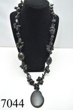 TAGUA Nut All Natural Necklace Dark Brown Handmade in Ecuador Organic, Vegan