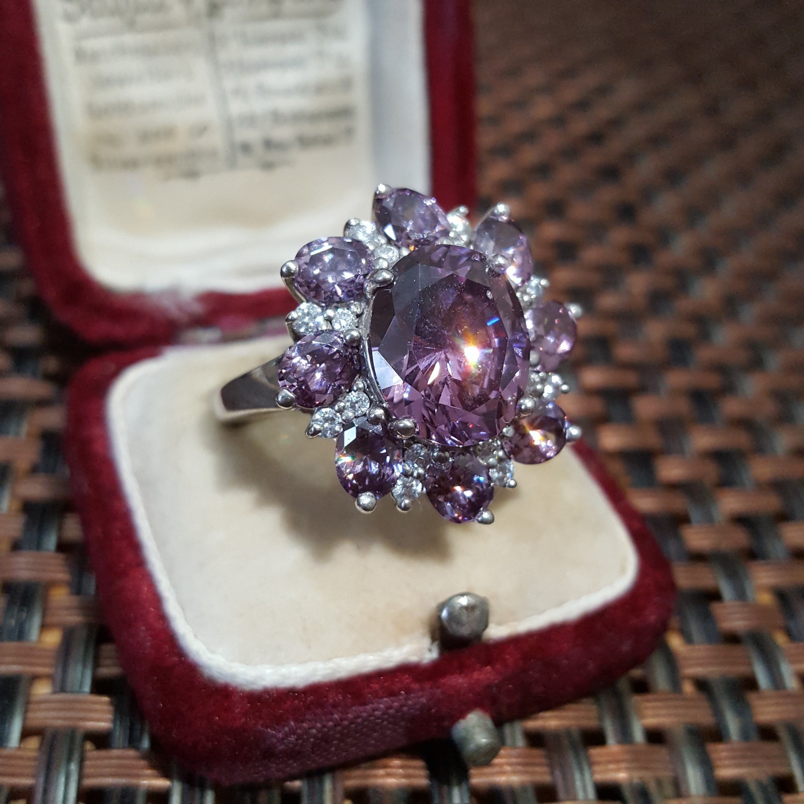 Diamonique Statement Sterling Silver Ring Simulat… - image 3