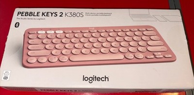 Logitech Pebble Keys 2 K380s Multi-Device Bluetooth Wireless Keyboard Tonal Rose