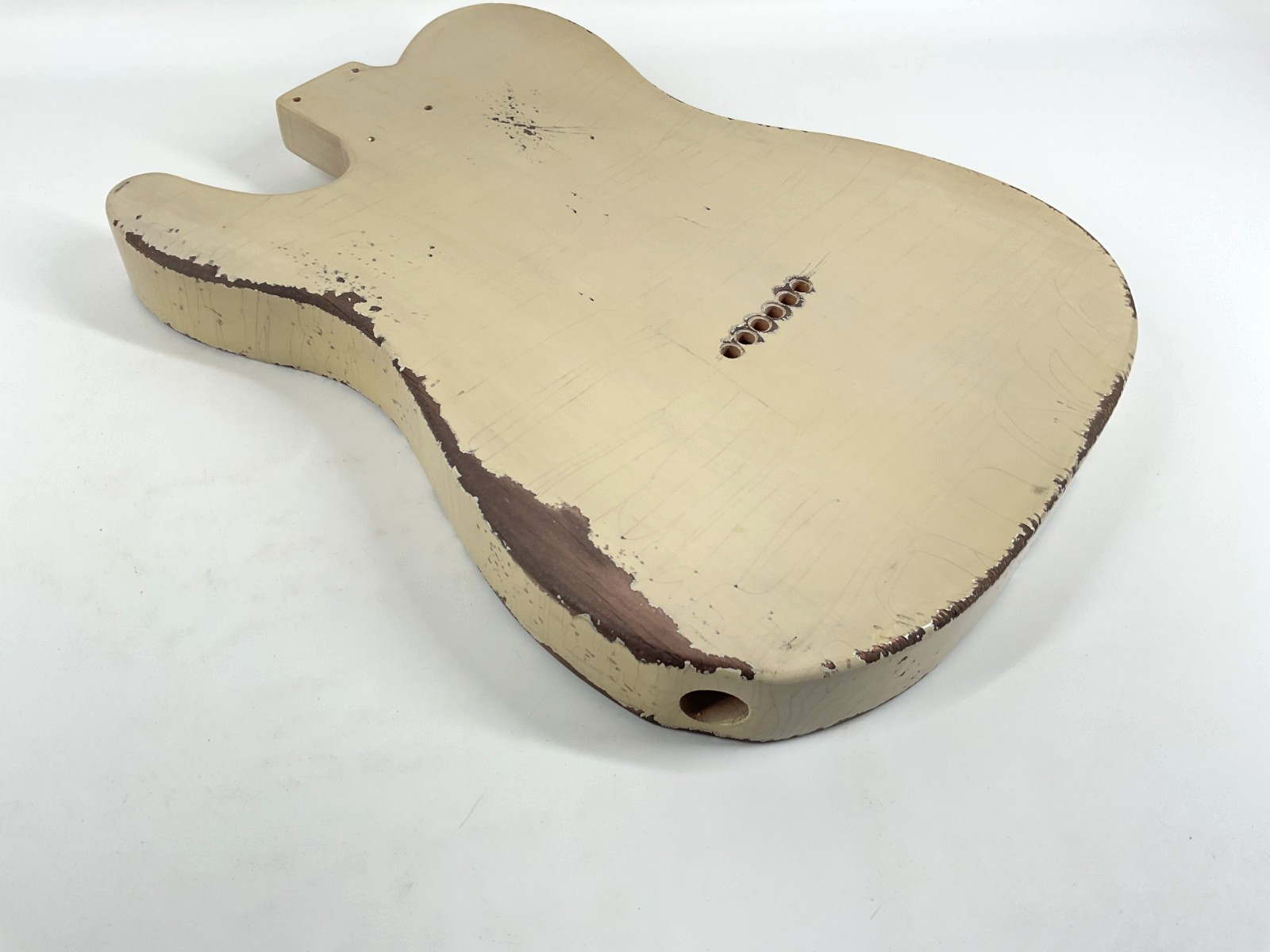 MJT OfficialCustom Vintage Aged Nitro Guitar Body Mark Jenny VTT 1pc Alder Blond