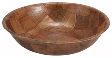 Winco WWB-12 Wooden Woven Salad Bowl, 12-Inch, Brown