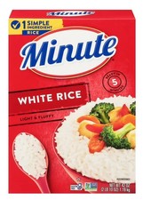 Arroz blanco instantáneo Minute, ligero y esponjoso, sin gluten, 42 oz