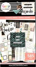 Happy Planner COLORFUL ANIMAL Sticker Book -30 Pages - 585 Pieces -NEW