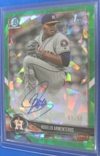 Rare Signed 2018 Rogelio Armenteros Bowman Chrome Baseball Card #03/99