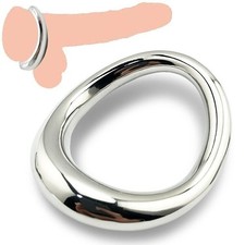 Stainless-Steel-Cock-Metal-Ring-Penis-Loop-Enlarger-Erection--For-