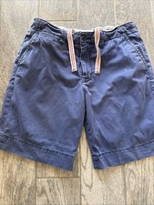 Polo Ralph Lauren Shorts Mens 34 Navy Blue Zip Button Drawstring 10  Inseam