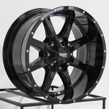 20x10 Moto Metal Mo970 5x5.55x139.7 -24 Gloss Black Wheels Rims Set4 78.1