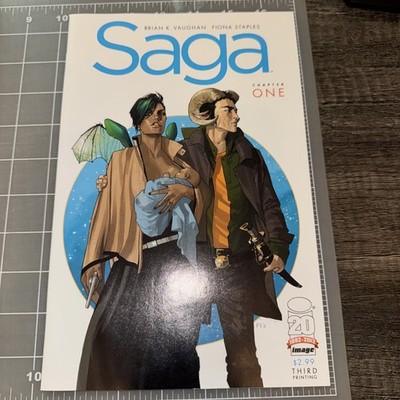 Saga #1 3rd Third Print Image Comics 2012 Brian K Vaughan Fiona Staples