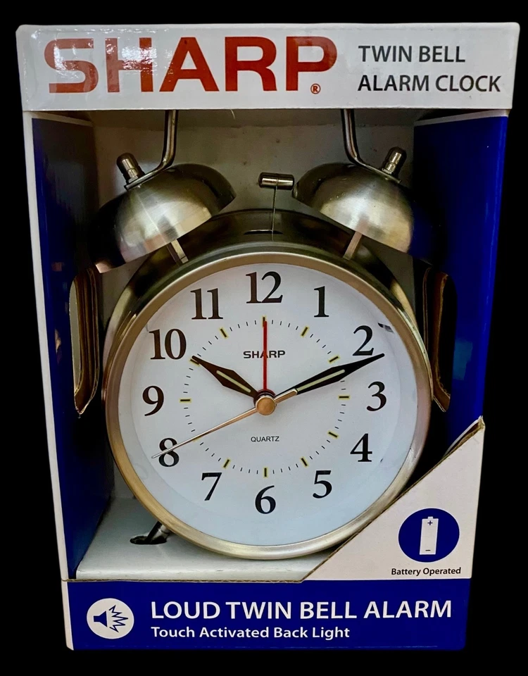 Sharp Twin Bell Alarm Clock With Black Light - Image 3 of 4